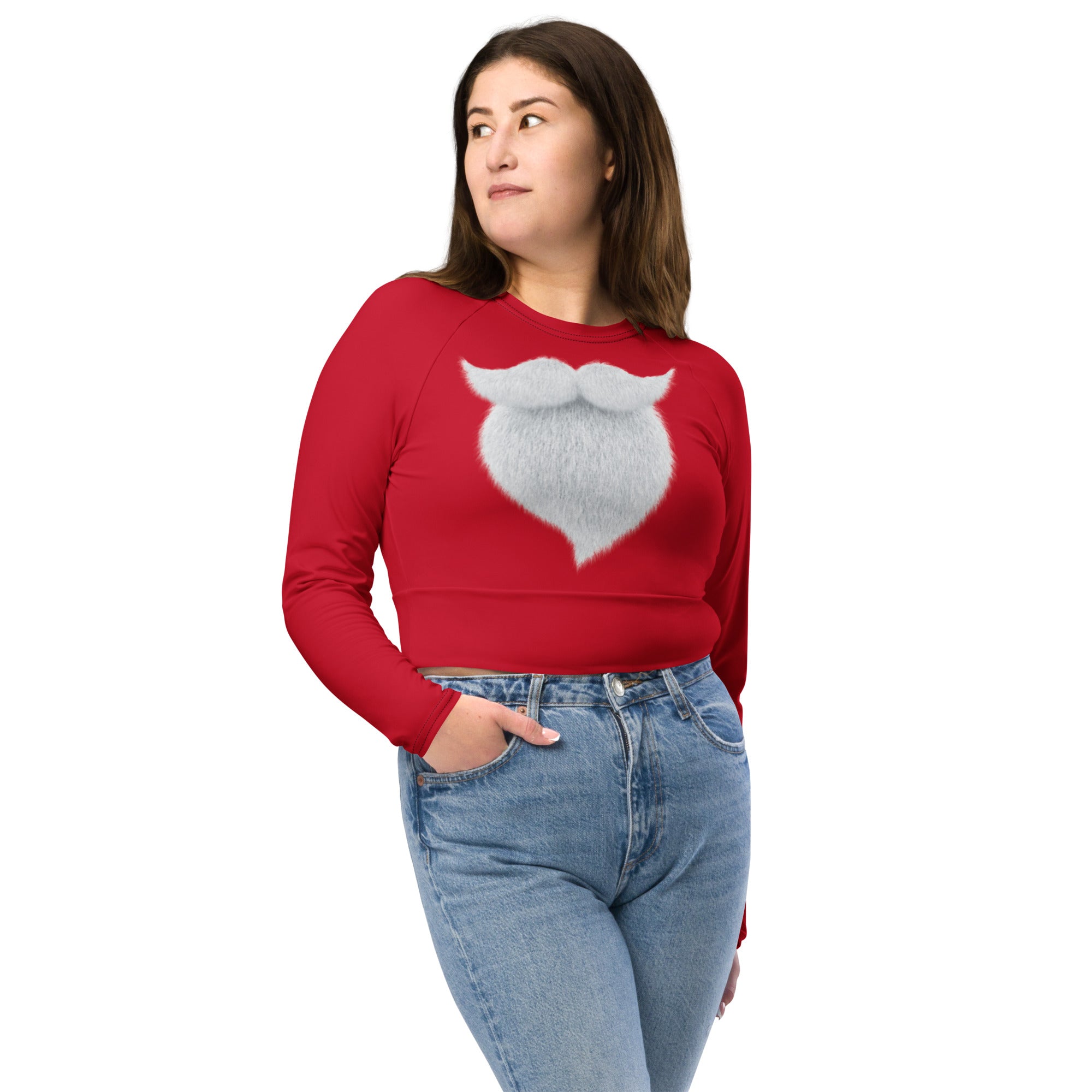 Not a Christmas Pajamas Cropped Top. Christmas Colors Streetwear or Activewear. WickedYo.